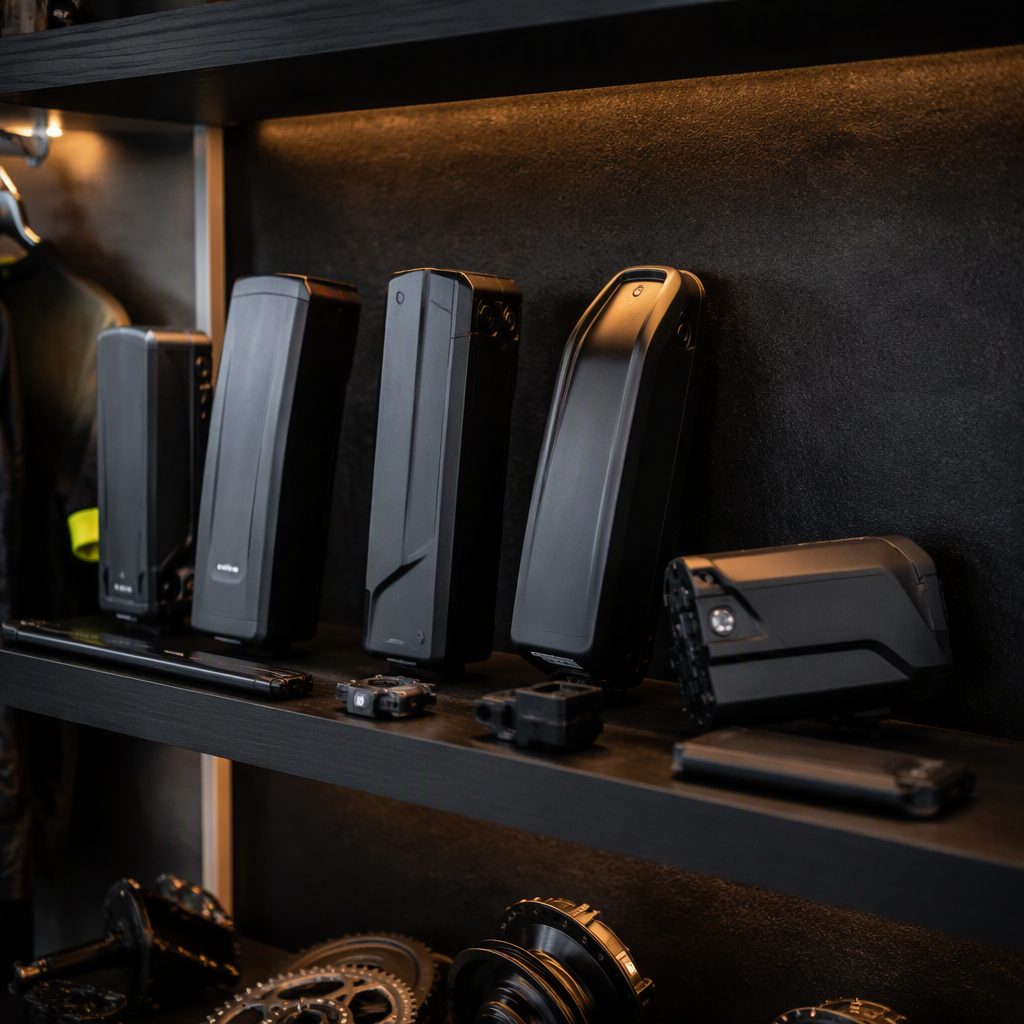 EBIKE electric scooter in dark showroom