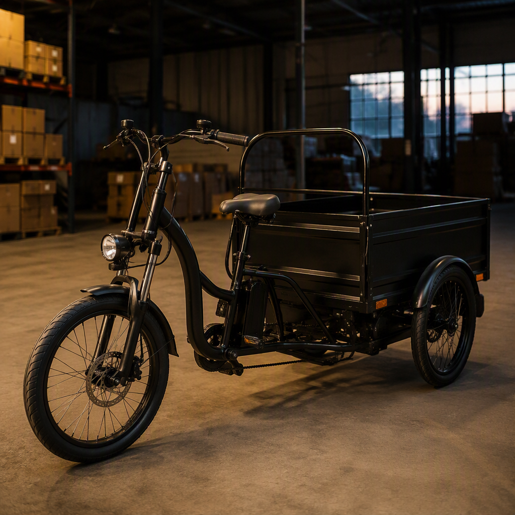 EBIKE electric scooter in dark showroom