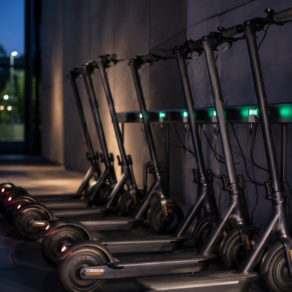 EBIKE electric scooter in dark showroom