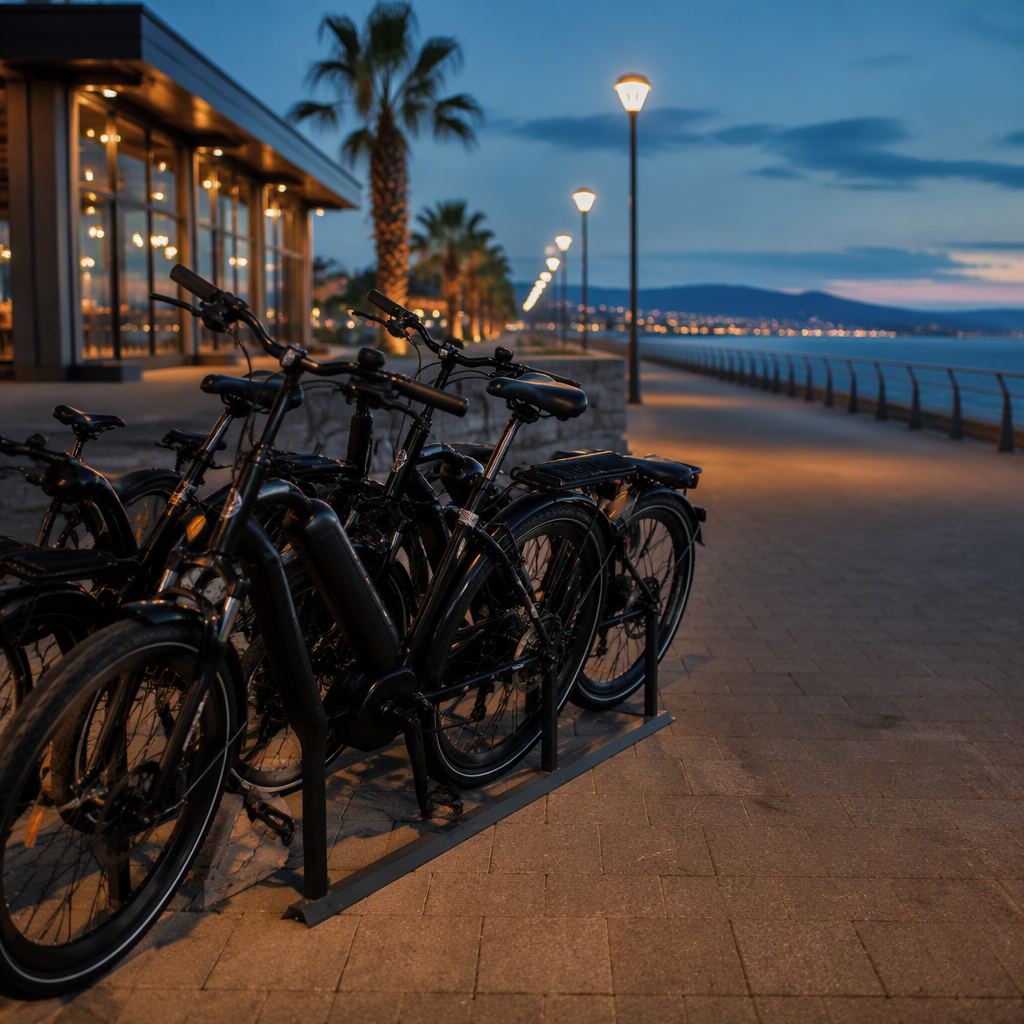 EBIKE electric scooter in dark showroom