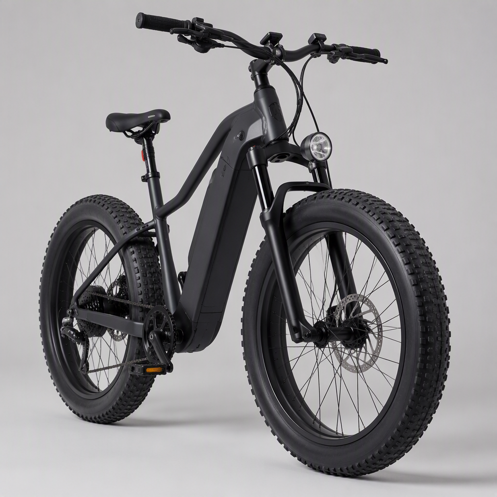 Fat tire electric bike on sand terrain